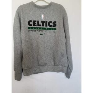 Nike NBA Boston Celtics Dri-Fit Crewneck Sweatshirt Gray Size M Authentic